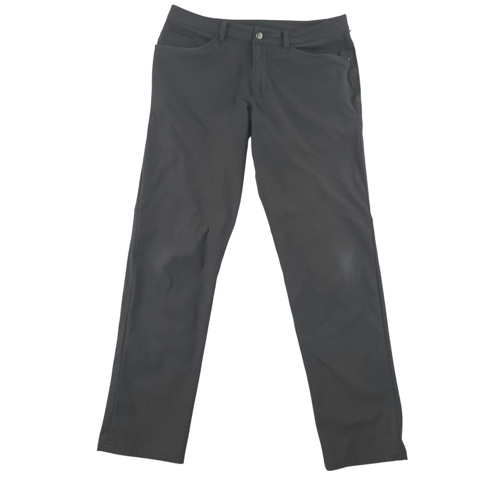 Lululemon Pants Mens 34x32 Black Stretch Chino Zip Pocket Casual Golf Wear